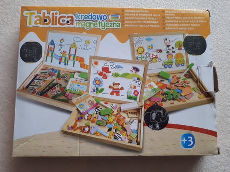 Dřevěná magnetická tabule - skládačka,