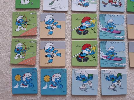 Pexeso dino, šmoulové sporty, 48 pevných kartiček,