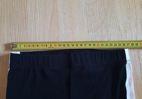 Legíny s růžovobílým pruhem hm basic, h&m,140