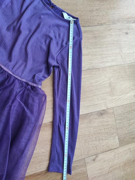 Fialové šaty, h&m,140