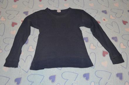 104 110 modré tričko dl. rukáv, nátělník, 110