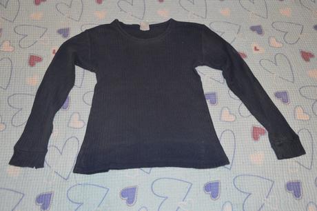 104 110 modré tričko dl. rukáv, nátělník, 110