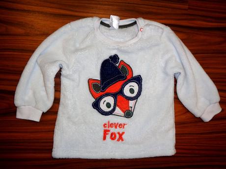 Pěkná chlupatková mikina s lišákem foxem, ergee,80