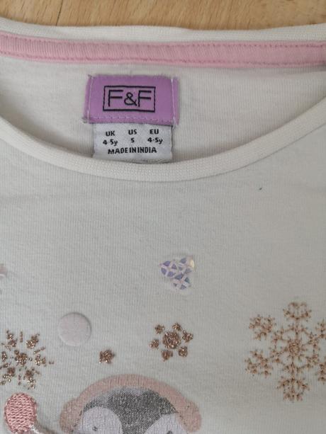 Triko & tričko s tučňáky f&f vel. 110, f&f,110