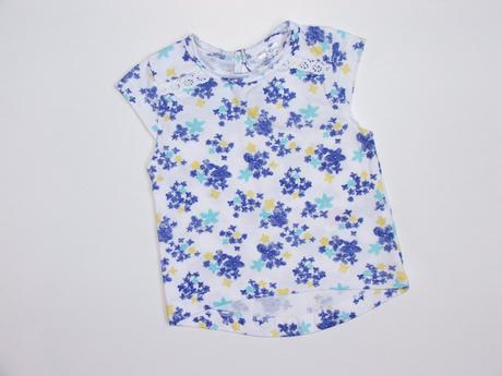 J387 dívčí triko s květy vel. 62, f&f,62