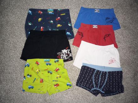 7x trenýrky boxerky vel 116-128, cena za všechny, 122