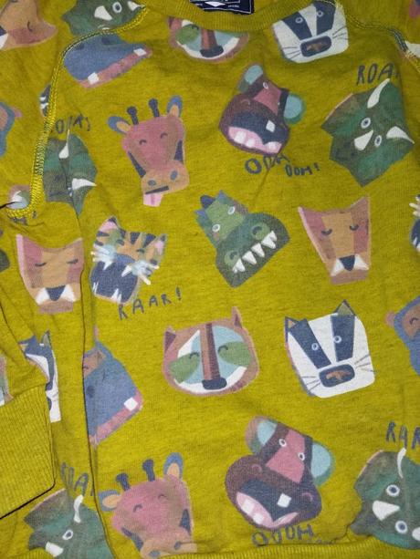 Hořčicová mikina se zvířátky 104 next, next,104