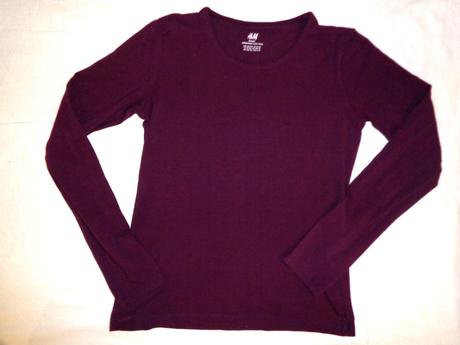 Super fialové tričko - bio bavlna 146/152, h&m,146