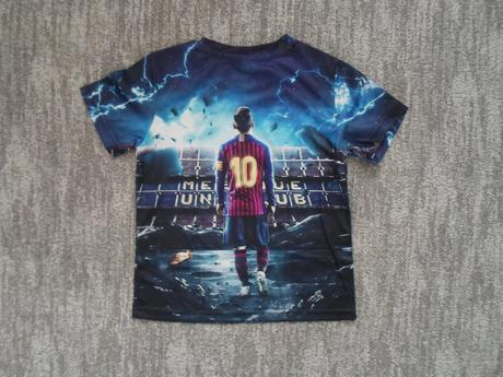 Modré tričko triko krátký rukáv messi, 110