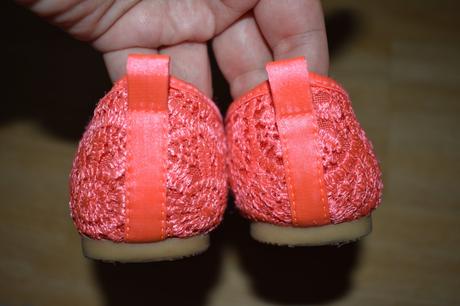 Krajkové neon balerínky hm, velikost 30, h&m,30