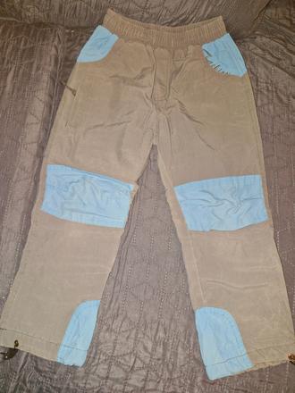 Šedo-modré zateplené kalhoty zn. grace vel. 104, grace,104