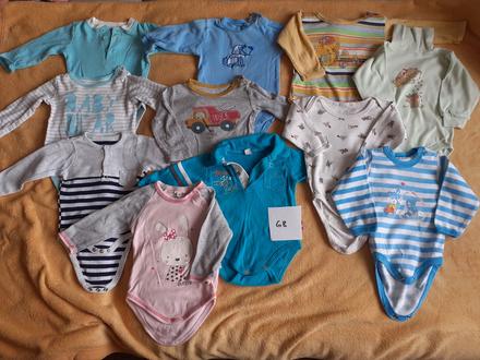 Mix dětské body bodýčko dlouhý rukáv 68, 68