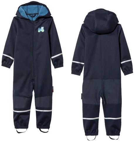 Softshellová kombinéza s traktorem tmavá, lupilu,98 / 104