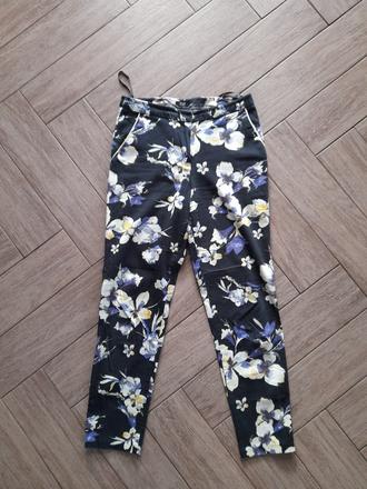 Květinové kalhoty zn. ff ke kotníkům, vel. 34., f&f,34