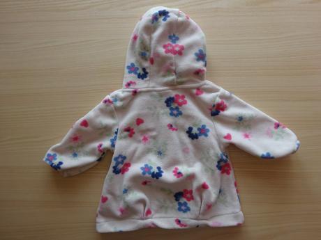 Fleesová mikina s kytičkami a kapucí, vel. 3-6m, next,62