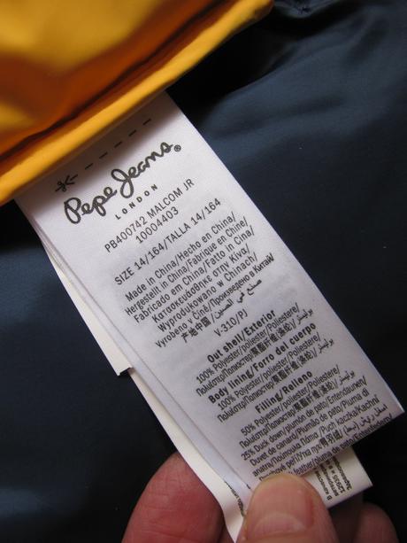 Luxusní péřová prošívaná vesta s kapucí pepe jeans, pepe jeans,164