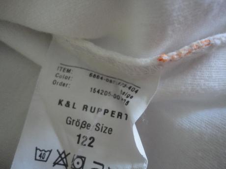 Bílé bavlěné triko k+l ruppert, vel. 6-7 let, 116