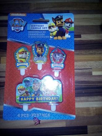 Dortové svíčky tlapková patrola, 