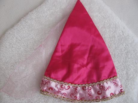 Karneval-růžové šaty a čepec pro princeznu, 