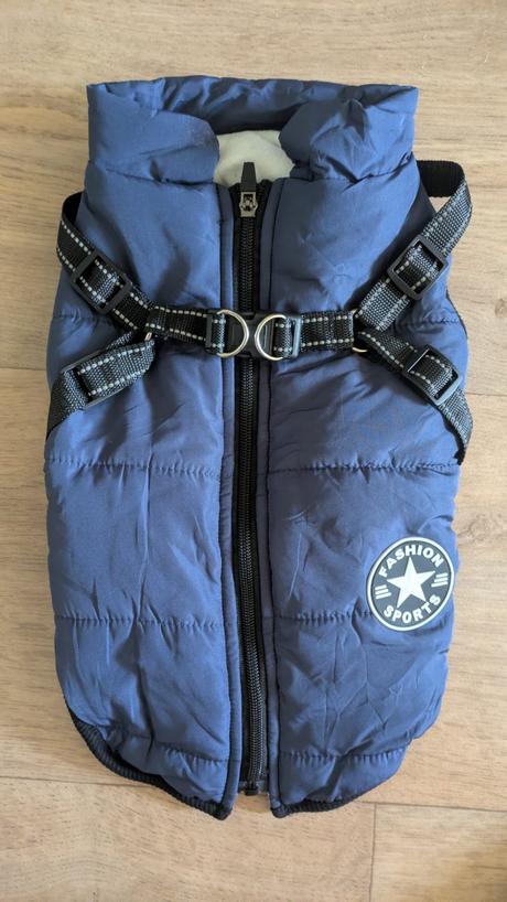 Ka763 nepromokavá psí bunda, délka zad 40 cm,