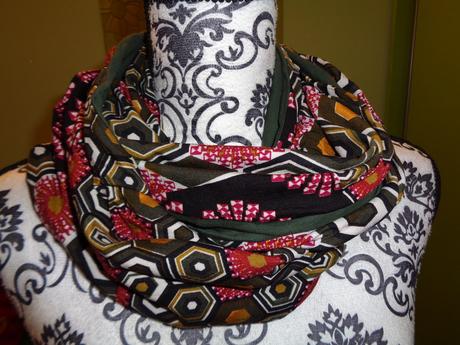 Nádherná bavlněná dvouvrtsvá spojená šála - khaki, 