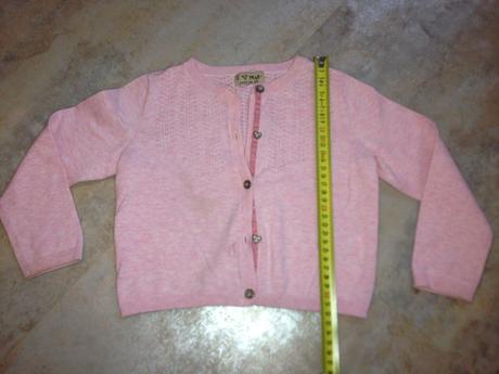 Růžový svetr next 2-3roky, 98cm, knoflíky srdíčka, next,98