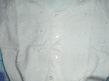Vyšívaná bílá halenka, bolerko, marks & spencer,110