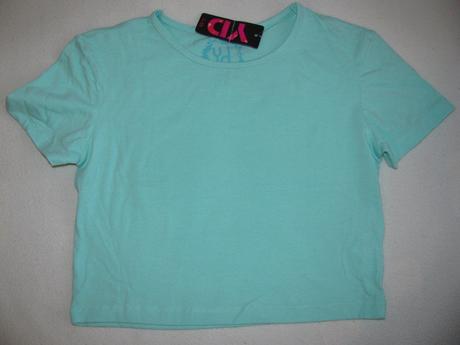 Mátové elastické tričko crop top, young dimension,158