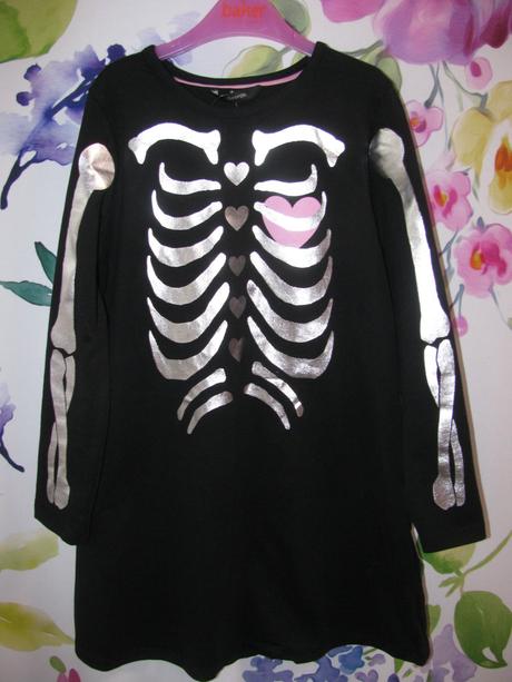 Karnevalový kostým-šaty kostlivka halloween, 