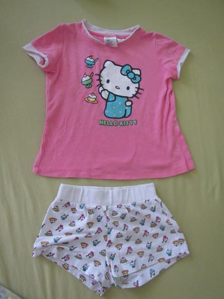 2x letní pyžamko, mia a kitty, h&m,110