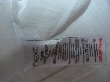Next bílé bavlněné tričko vel. 110, next,110