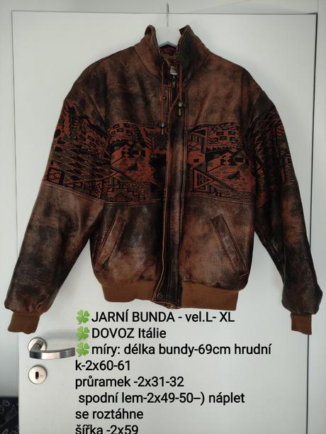 Pánská bunda-vel.l+zdarma triko a límečkem, l