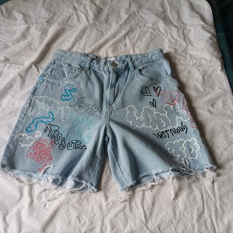 Džínové kraťasy, bershka,38