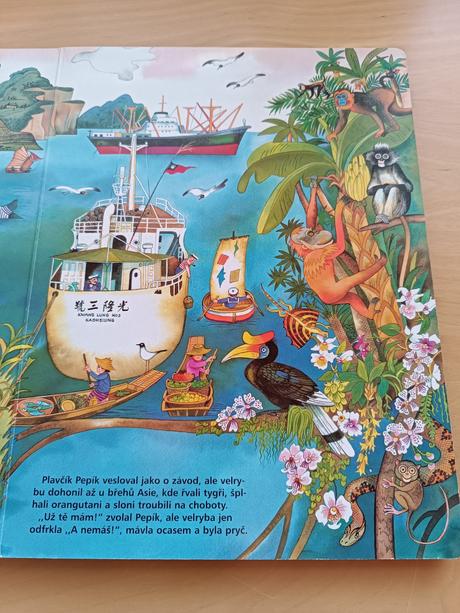 Velké leporelo se zvířátky velryba a pruhované ..., 