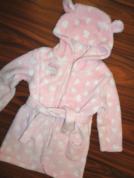 Kouzelný měkoučký mikroflízový župan se srdíčky, george,80