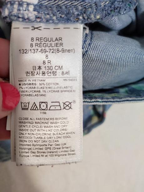 Džíny vel. 122-128, gap,128