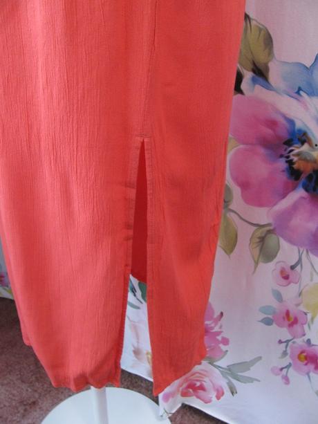 Krásné dámské letní korálové viskozové šaty, marks & spencer,36