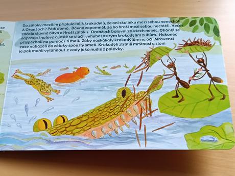 Leporelo pro děti sluneční hroch oranžoch, 