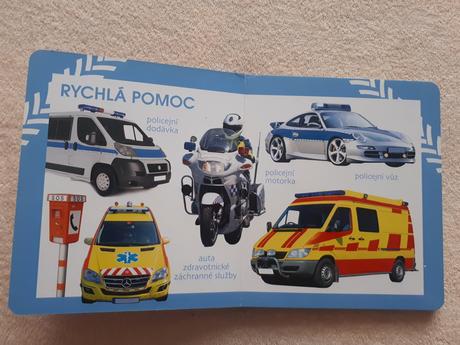 Knížka pro děti - děti poznávají - auta,