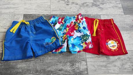 Koupací kraťasy/šortky 3x vel.74/80, early days,74