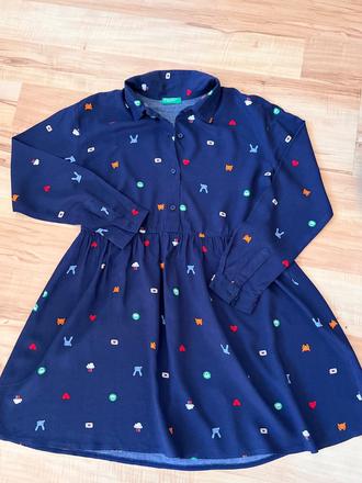 Šaty psaníčko, benetton,152