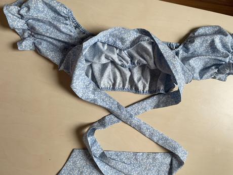 Modrý crop top, vel s, shein, s