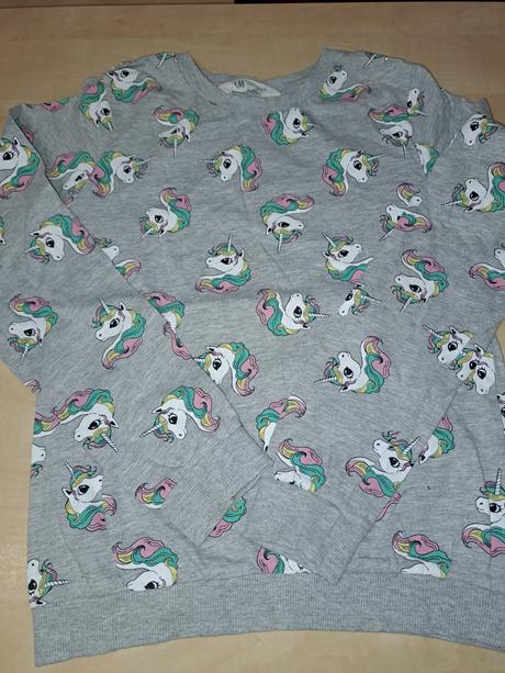 Tričko s jednorožci vel. 134/140, h&m,134