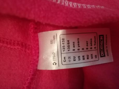 Tenká fleecová mikinka, decathlon,128