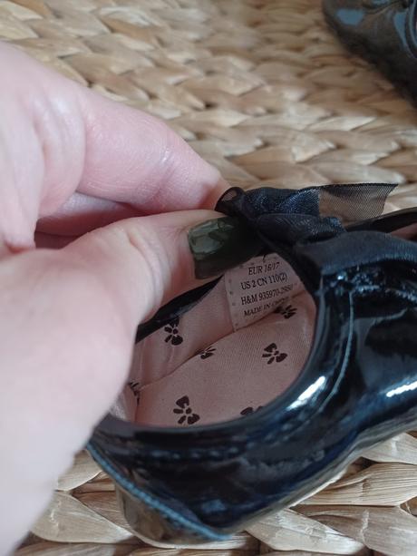 Černé lakovky baleríny h&m 16/17, h&m,17