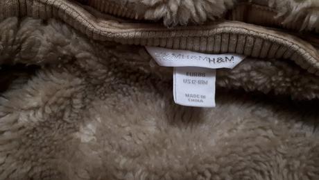 Manžestrová zimní vesta, vestička, vel.80, zn.h&m, h&m,80