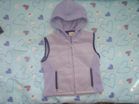 Fialková fleecová vestička, 98