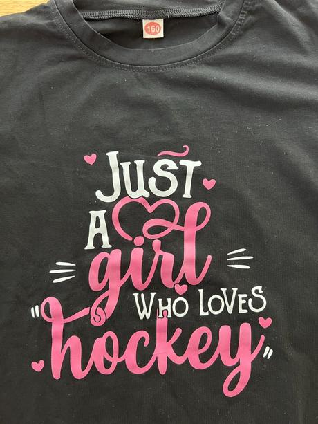 Triko černé girl hockey vel. 158/164, 158