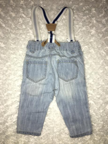 Modré rifle/džíny s kšandami lindex, lindex,62