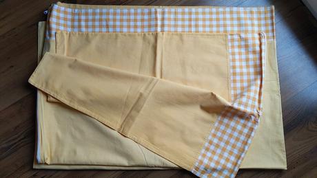 Dvoubarevné povlečení do dětské postýlky s kostkou, šířka (cm): 90,délka (cm): 130